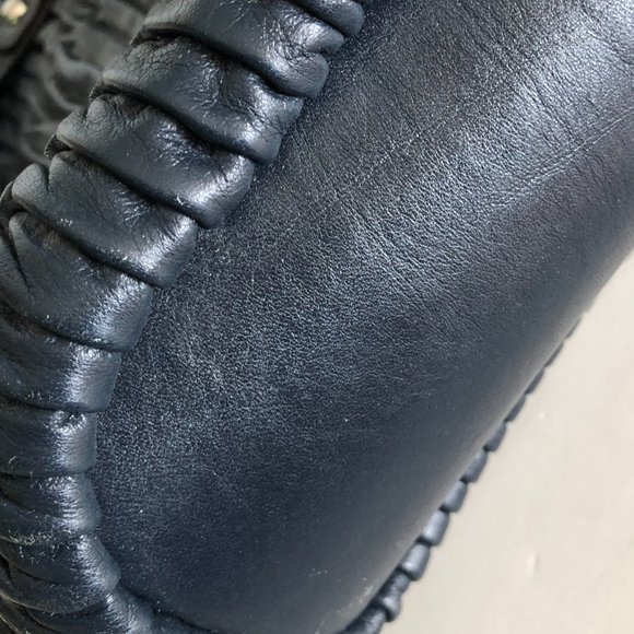 COACH "Madison Gathered" Pleated Leather Carry All Rare Midnight Color NWT - Picture 12 of 12